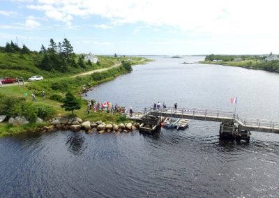 Tor Bay Acadien Society - 2016 Festival Savalette: Tintamarre finish line – Footbridge and the annual duck race