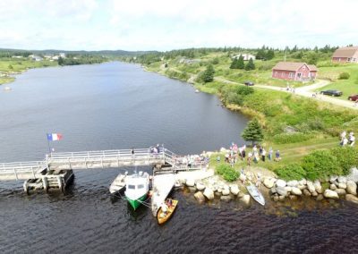 2016 Festival Savalette: Tintamarre finish line – Footbridge and the annual duck race. South to North view