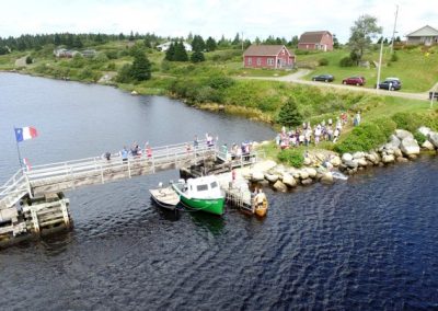Tor Bay Acadien Society - 2016 Festival Savalette: Nervous Spectators viewing the tense duck race